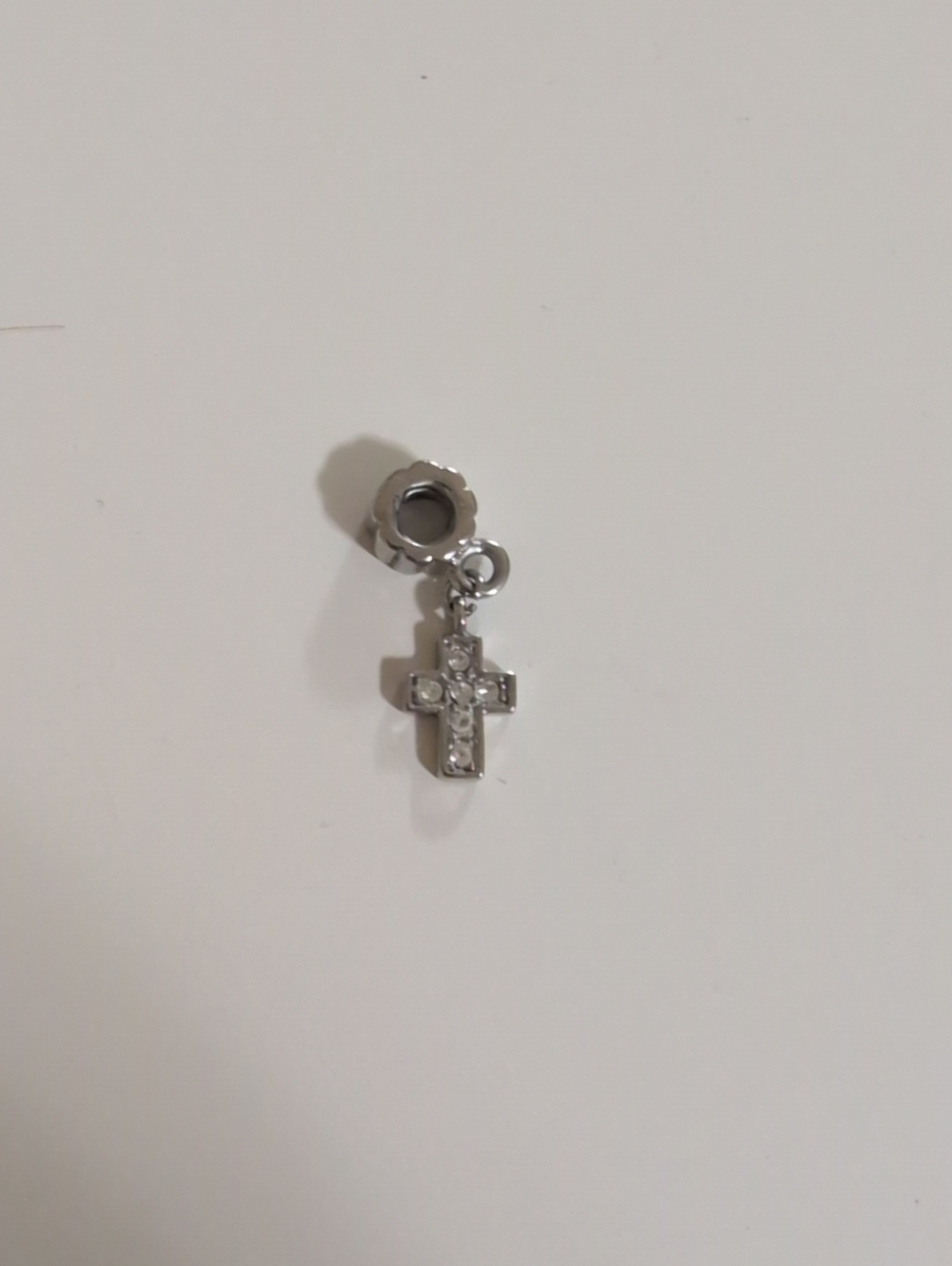 Cross & Round Charm Necklace Pendant